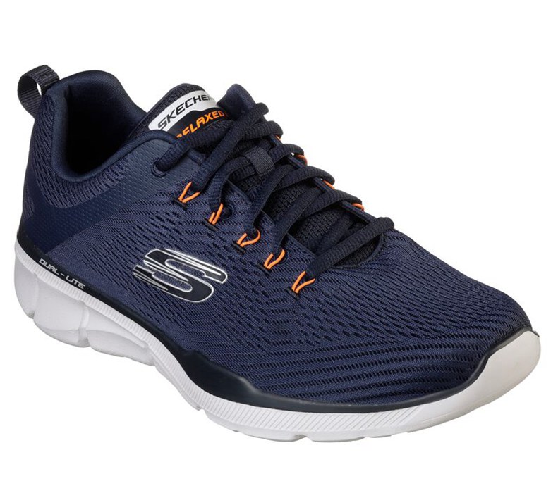 Skechers Herr Marinblå/Orange Sneakers - Relaxed Fit: Equalizer 3.0 - Sverige (JARHC-3421)